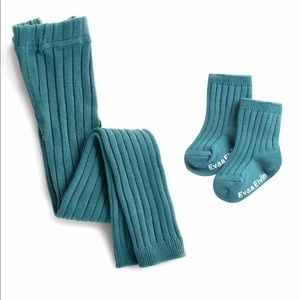 Jewel Tone Footless Tights Sock Set